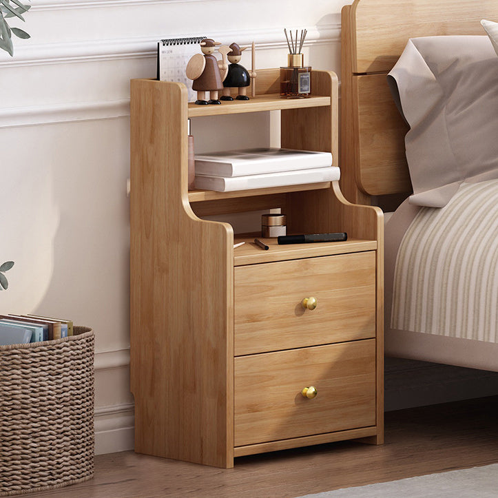 Contemporary Accent Table Nightstand Solid Wood Night Table for Bedroom