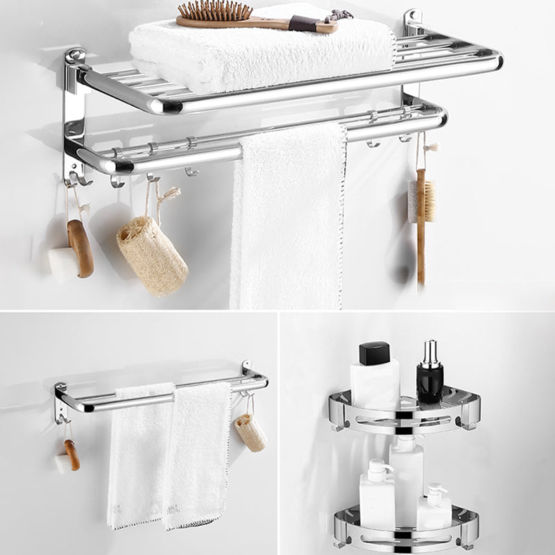 Modern Bathroom Set with Bath Shelf/Towel Bar Polished Chrome Bathroom Accessory Kit