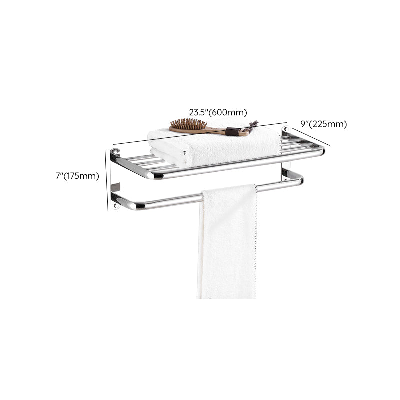 Modern Bathroom Set with Bath Shelf/Towel Bar Polished Chrome Bathroom Accessory Kit