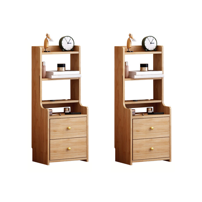 Contemporary Accent Table Nightstand Solid Wood Night Table for Bedroom