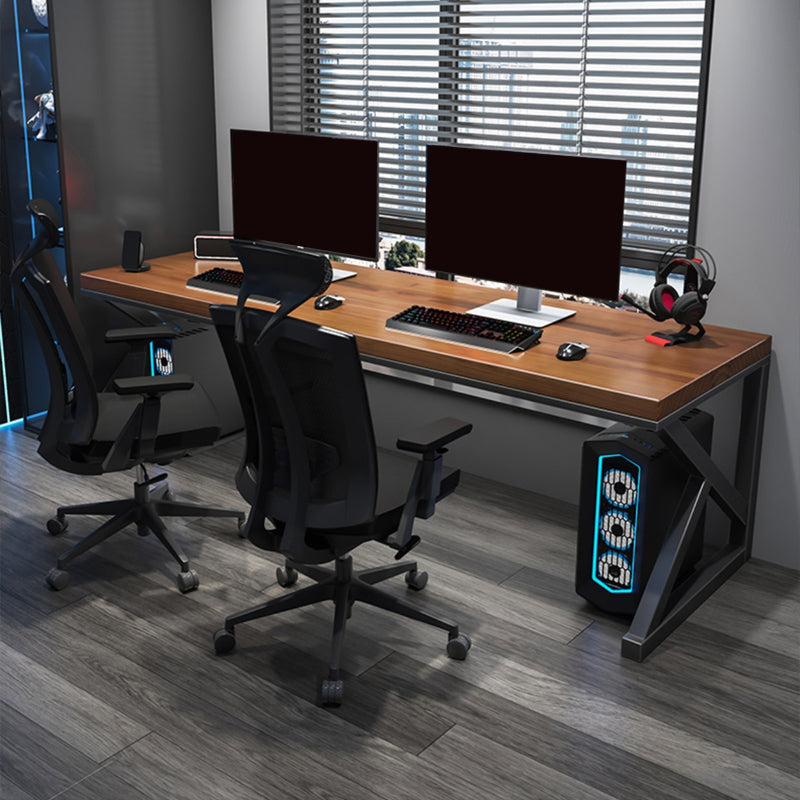 Modern Solid Wood Gaming Desk 29.53-inch Tall Rectangular Computer Desk