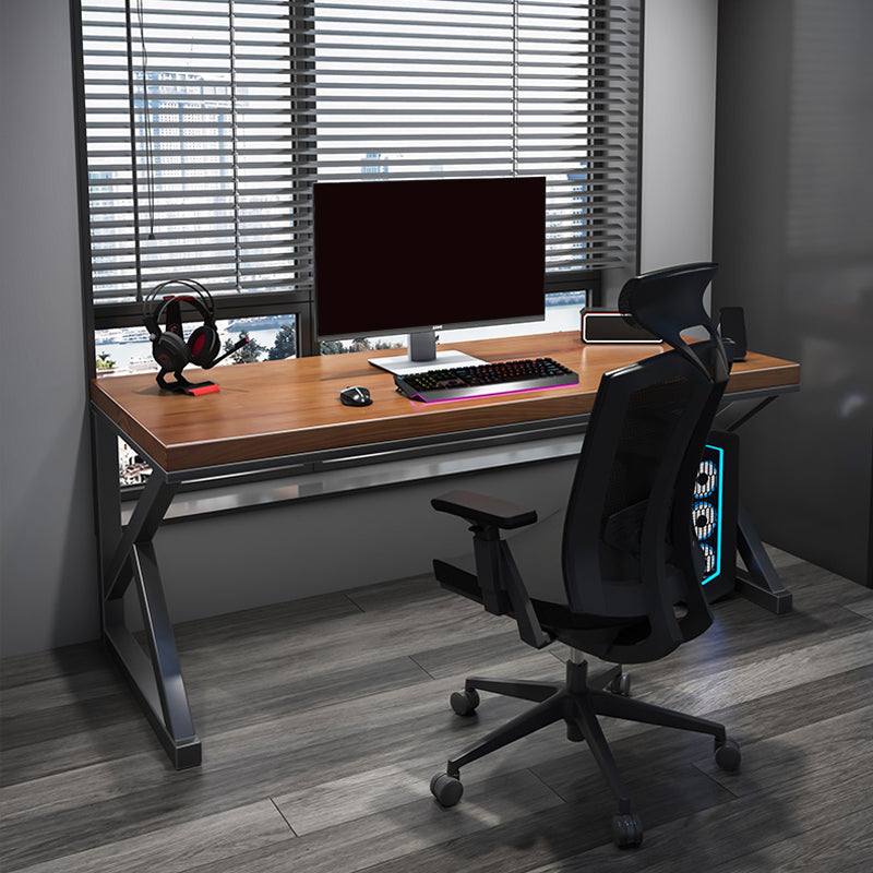 Modern Solid Wood Gaming Desk 29.53-inch Tall Rectangular Computer Desk