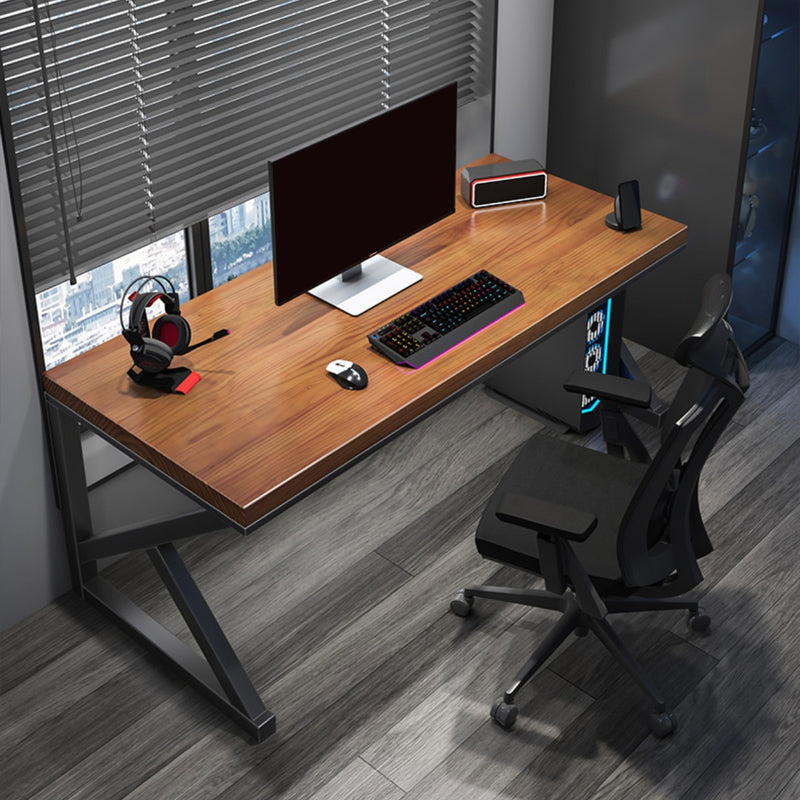 Solid Wood Sled Base Gaming Desk Contemporary 29.53-inch Tall Computer Desk