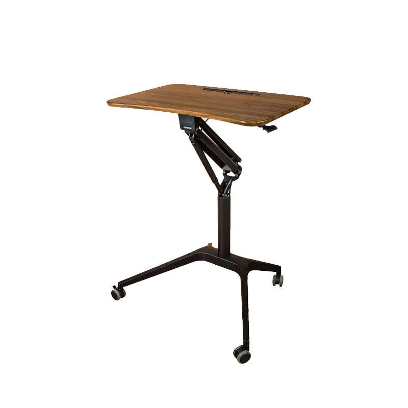 Rectangular Shaped Office Table Wood Writing Desk with Wheels for Office