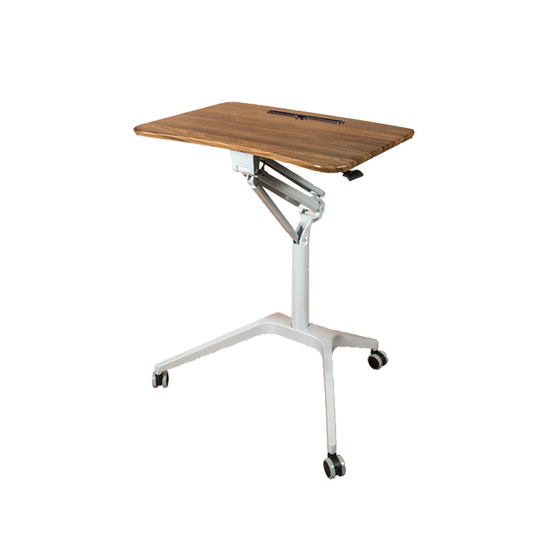 Rectangular Shaped Office Table Wood Writing Desk with Wheels for Office