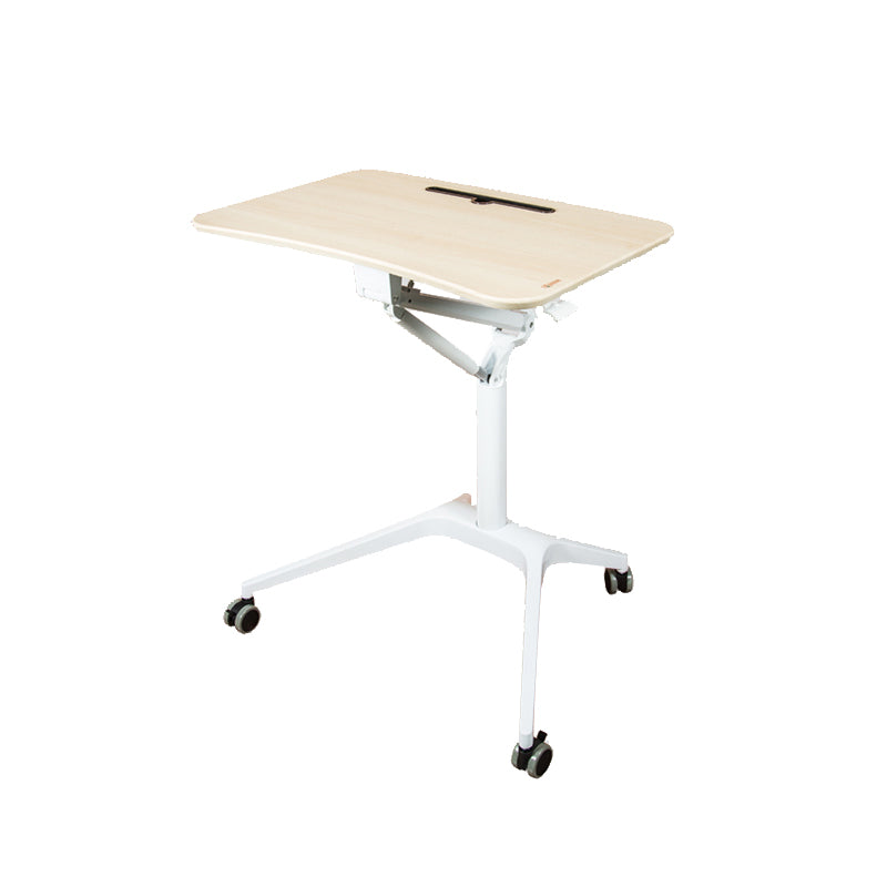 Rectangular Shaped Office Table Wood Writing Desk with Wheels for Office