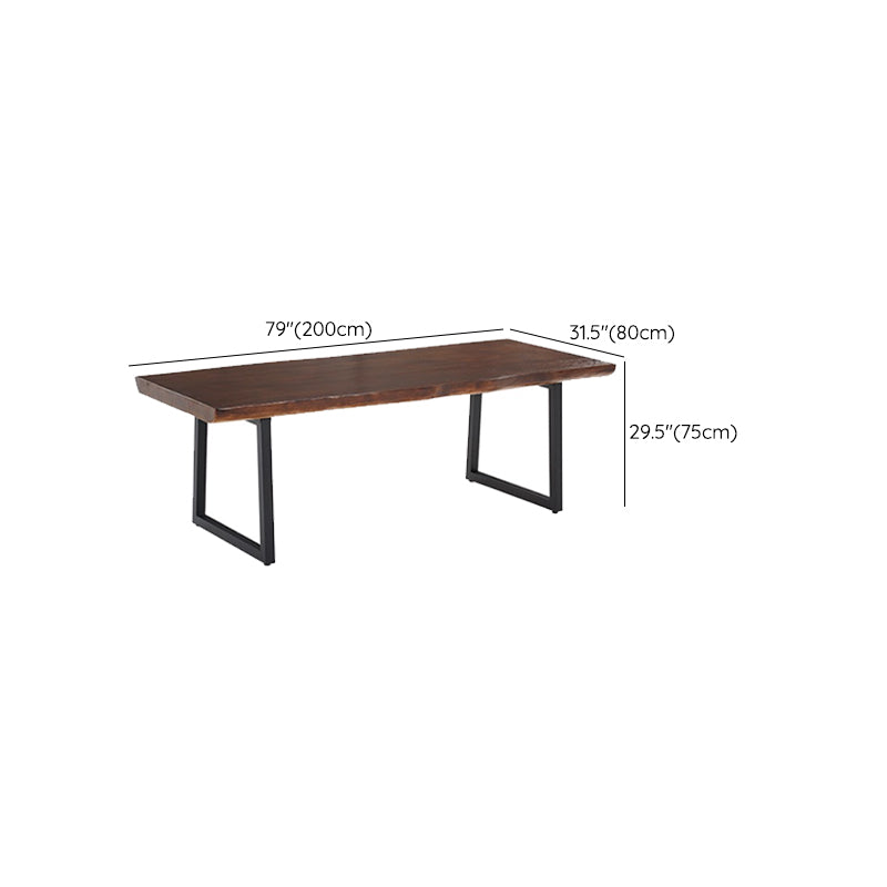 Modern Solid Wood Office Desk Irregular Shape Task Desks with 2-Legs for Office