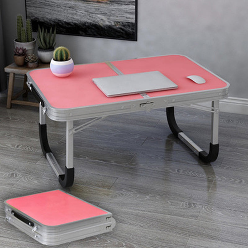 Folding Writing Desk Rectangular Shape Task Desks with 2-Legs in Natural/Green/Blue/Pink