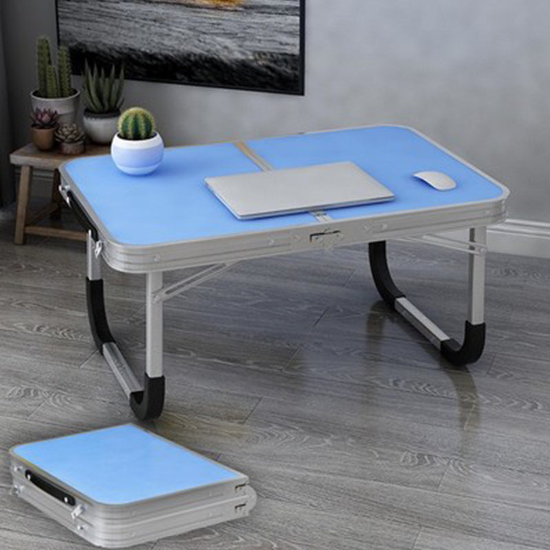 Folding Writing Desk Rectangular Shape Task Desks with 2-Legs in Natural/Green/Blue/Pink