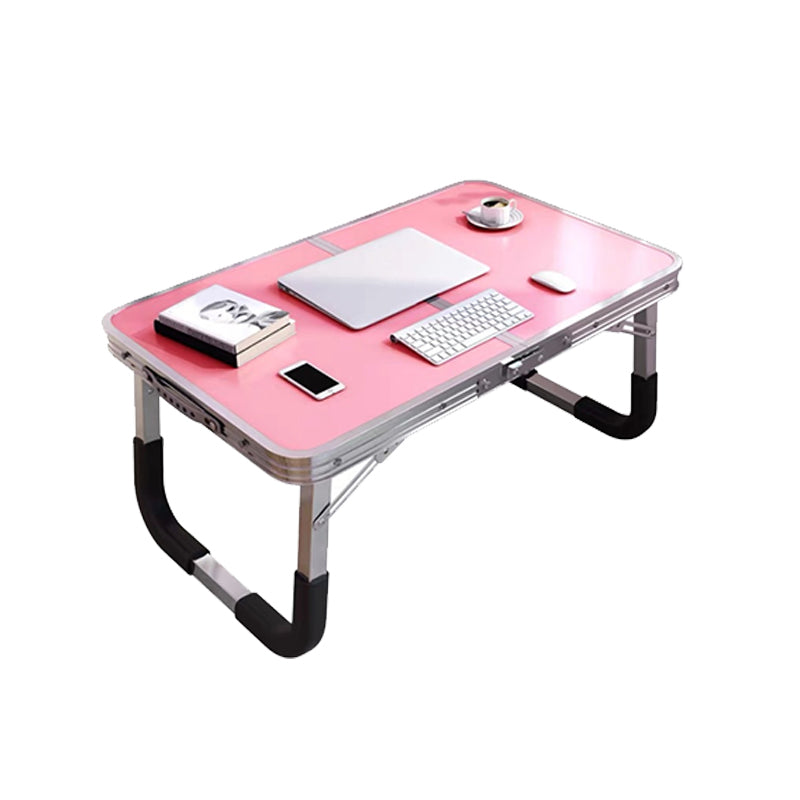 Folding Writing Desk Rectangular Shape Task Desks with 2-Legs in Natural/Green/Blue/Pink