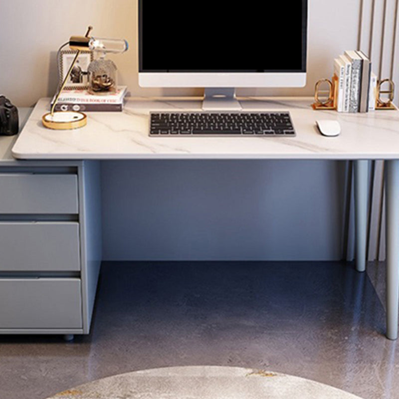 Rectangular Shaped Home Working Table Stone Writing Desks in Black/White/Natural