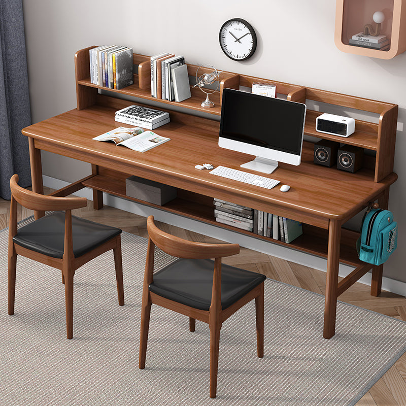 Rectangular Shaped Home Working Table Wood Writing Desk in Brown/White/Natural/Grey