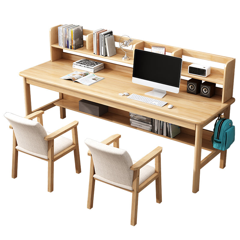 Rectangular Shaped Home Working Table Wood Writing Desk in Brown/White/Natural/Grey