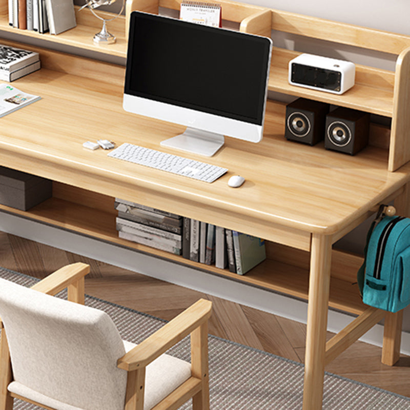 Rectangular Shaped Home Working Table Wood Writing Desk in Brown/White/Natural/Grey