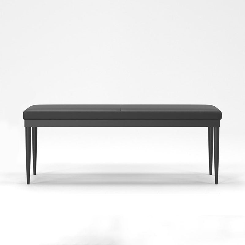 Contemporary Upholstered Bench Rectangle Home Bench with Metal Legs