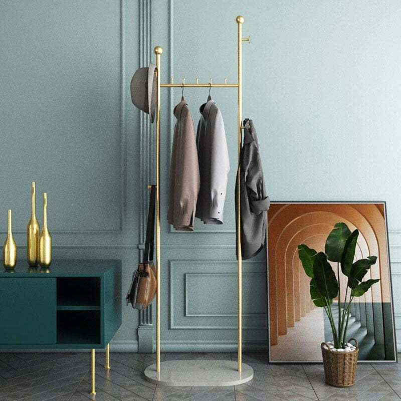 Gorgeous Coat Rack Designer Marble Bottom Metal Coat Rack with Storage