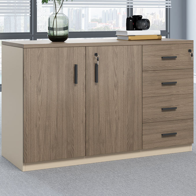 Nordic Style File Cabinet Solid Wood Frame Lateral File Cabinet Office