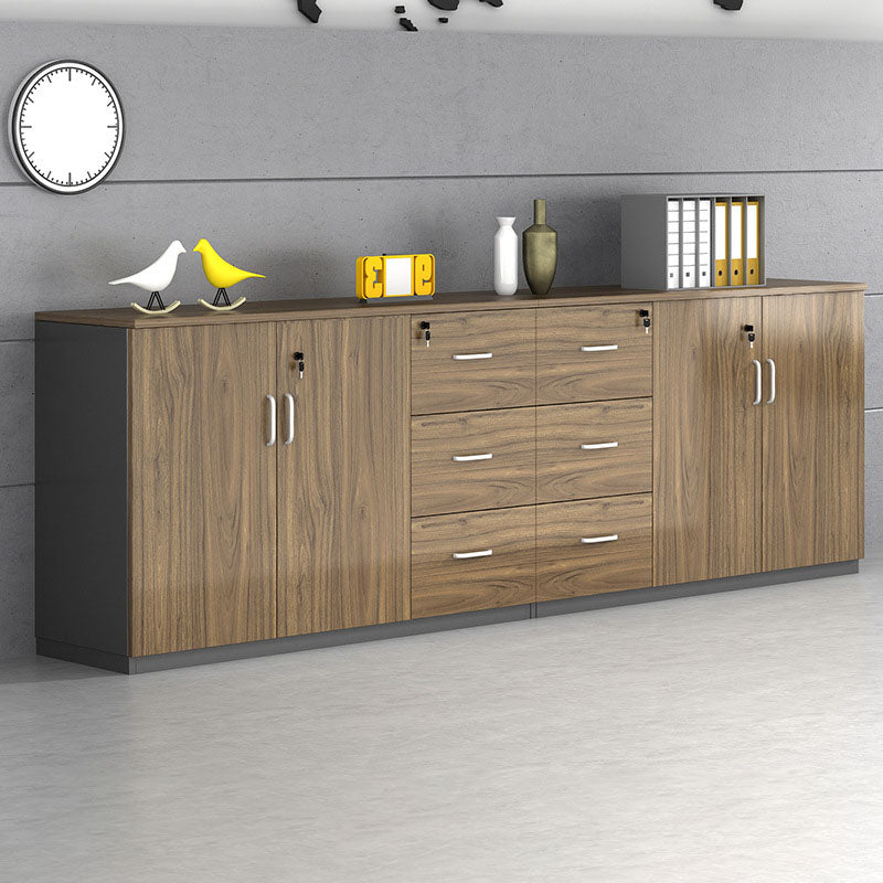 Contemporary Style File Cabinet Lateral Wood File Cabinet with Locking Storage