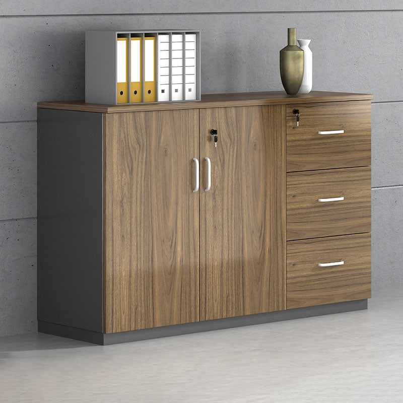 Contemporary Style File Cabinet Lateral Wood File Cabinet with Locking Storage