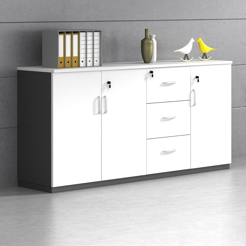 Contemporary Style File Cabinet Lateral Wood File Cabinet with Locking Storage