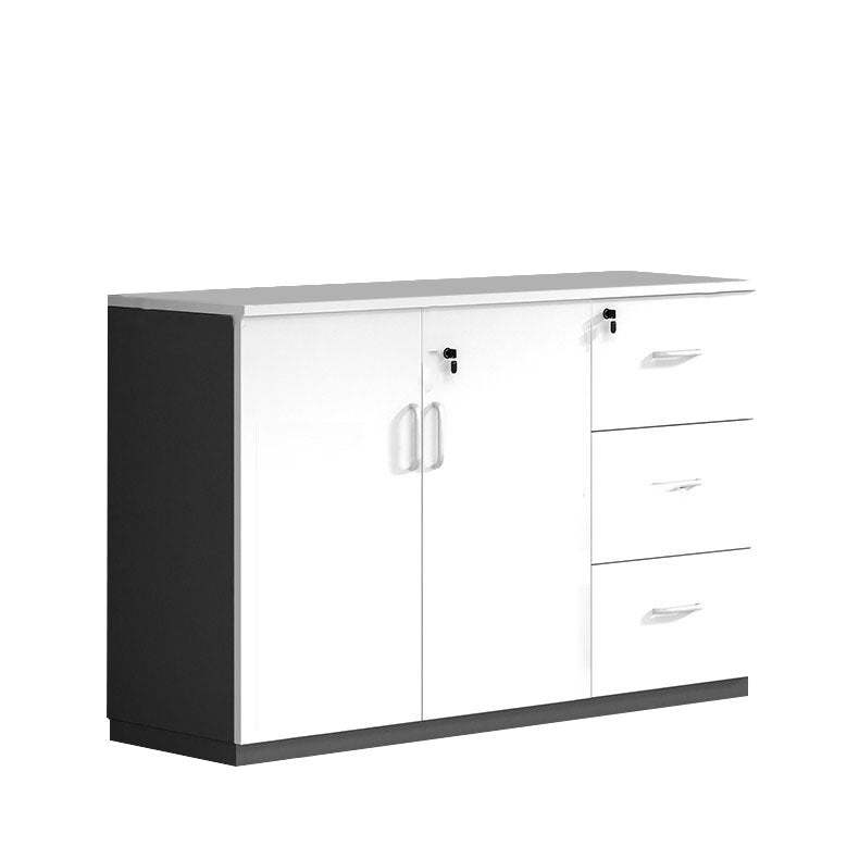 Contemporary Style File Cabinet Lateral Wood File Cabinet with Locking Storage