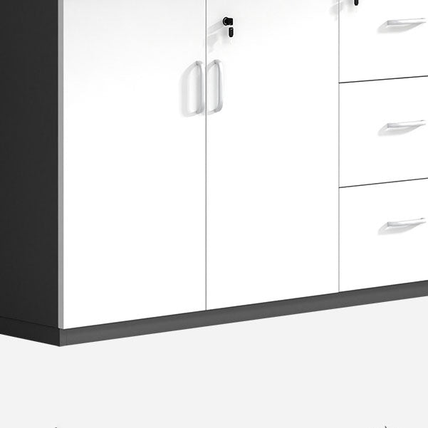 Contemporary Style File Cabinet Lateral Wood File Cabinet with Locking Storage