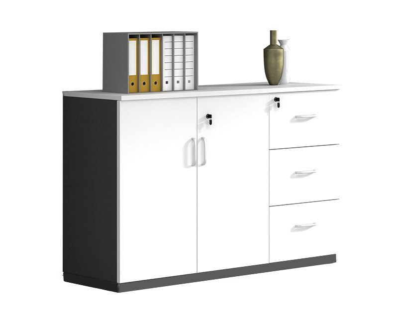 Contemporary Style File Cabinet Lateral Wood File Cabinet with Locking Storage
