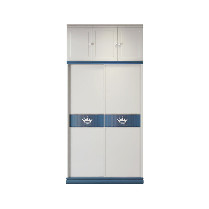 Modern Style Kids Closet Manufactured Wood Bedroom Youth Armoire with Sliding Door