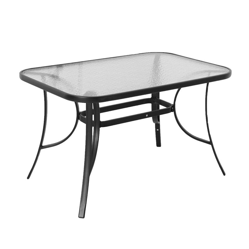 Foldable Tempered Glass Patio Table Contemporary Water Resistant Patio Table