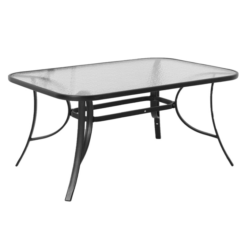 Foldable Tempered Glass Patio Table Contemporary Water Resistant Patio Table