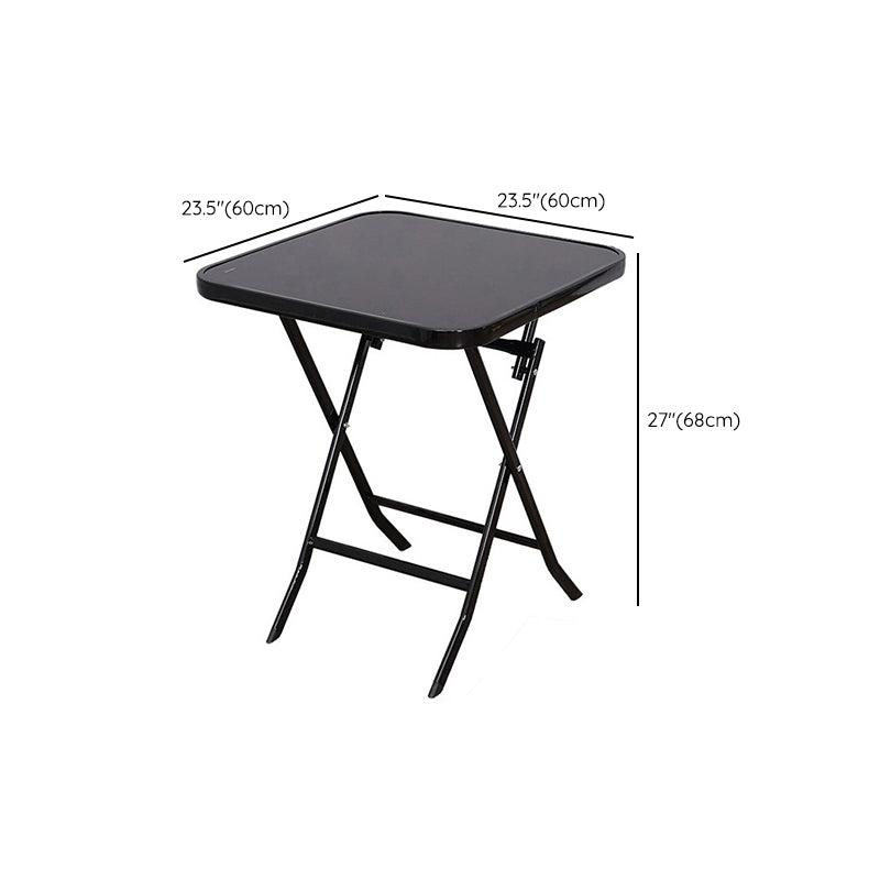 Foldable Tempered Glass Patio Table Contemporary Water Resistant Patio Table