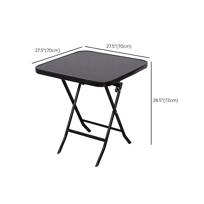 Foldable Tempered Glass Patio Table Contemporary Water Resistant Patio Table