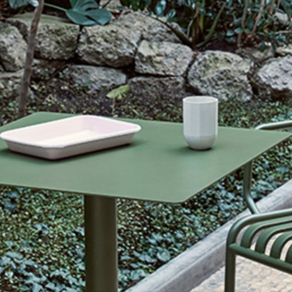 Modern Green Outdoor Bistro Table Iron Rust Resistant Bistro Table