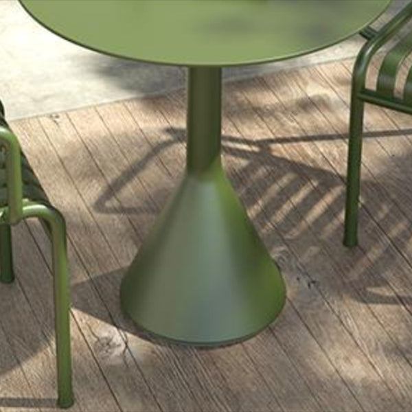 Modern Green Outdoor Bistro Table Iron Rust Resistant Bistro Table