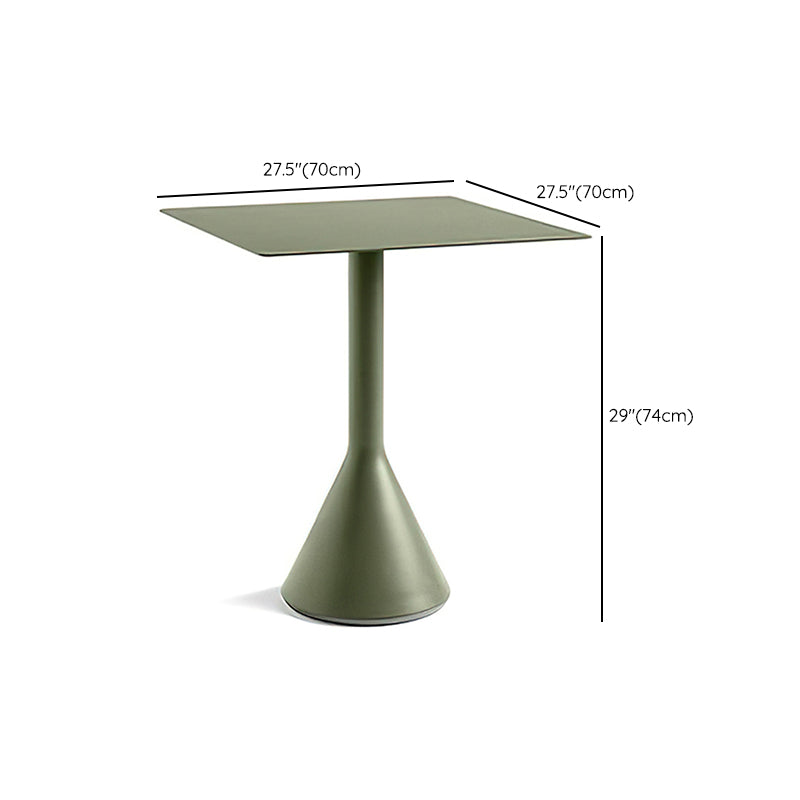 Modern Green Outdoor Bistro Table Iron Rust Resistant Bistro Table