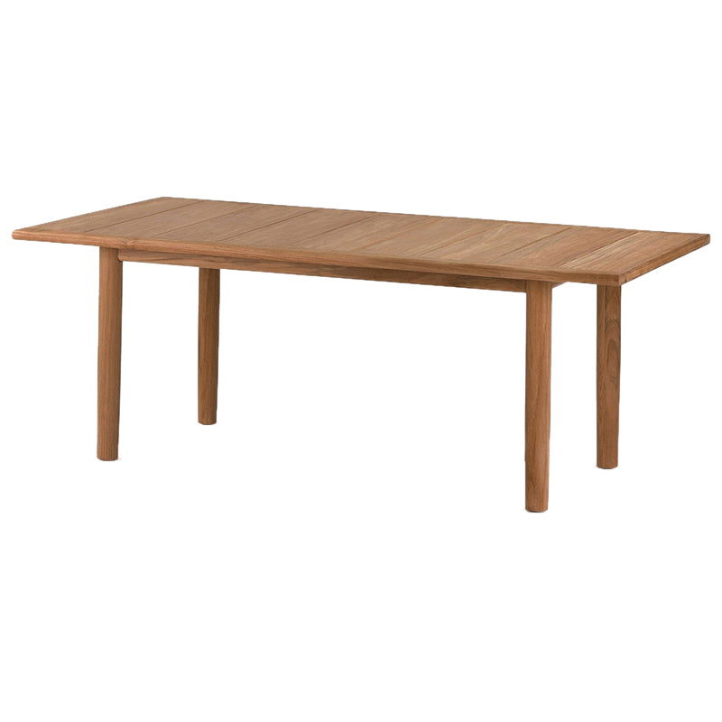 Solid Wood Top Patio Table Contemporary Patio Table with 4 Legs