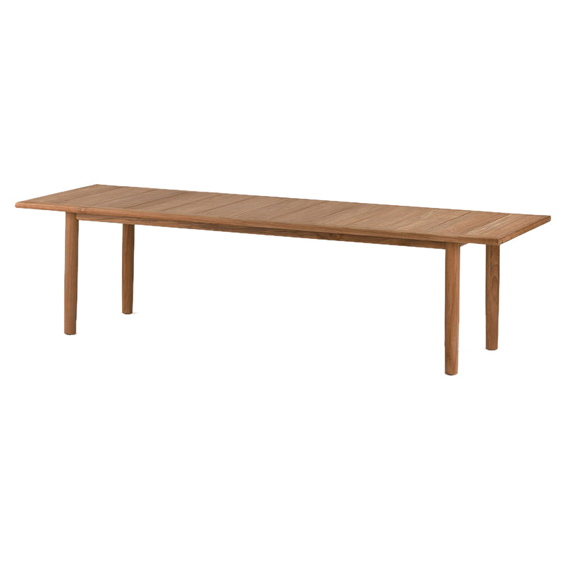 Solid Wood Top Patio Table Contemporary Patio Table with 4 Legs