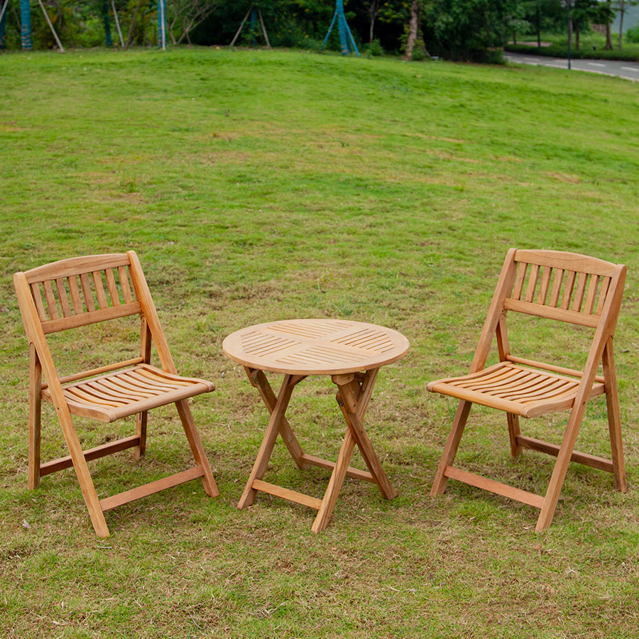 Contemporary Outdoor Foldable Patio Table Teak Solid Wood Coffee Table