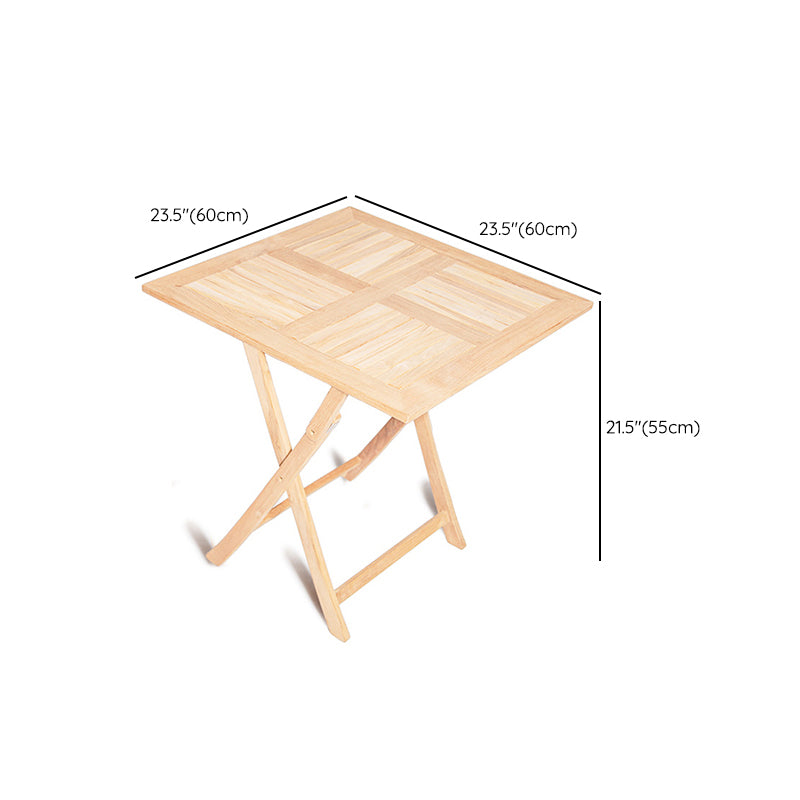 Contemporary Outdoor Foldable Patio Table Teak Solid Wood Coffee Table