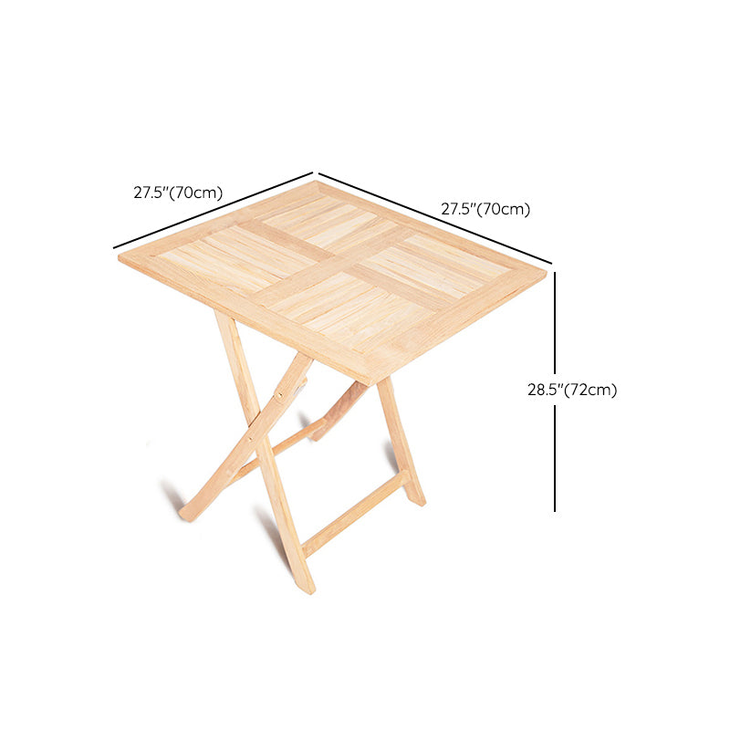 Contemporary Outdoor Foldable Patio Table Teak Solid Wood Coffee Table