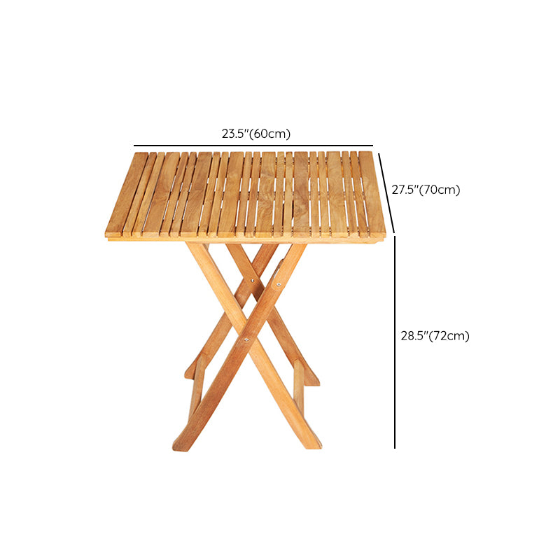 Contemporary Outdoor Foldable Patio Table Teak Solid Wood Coffee Table