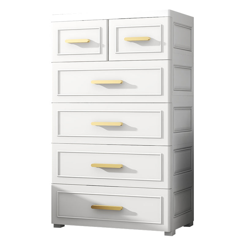 Contemporary Baby Dresser Plastic Kids Furniture with Drawers