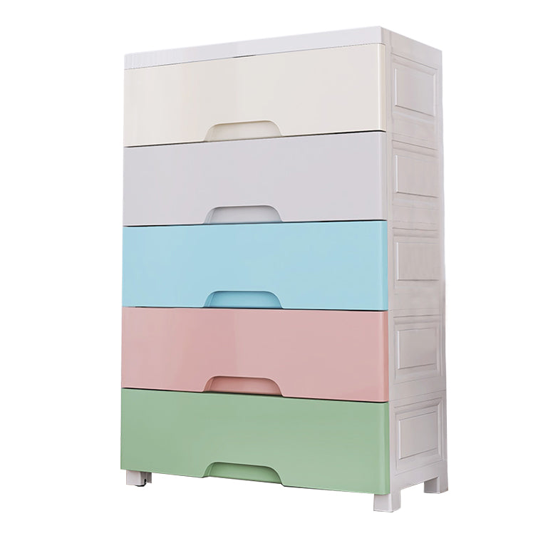 Modern Plastic Nursery Dresser Vertical Kids Furniture with Drawers