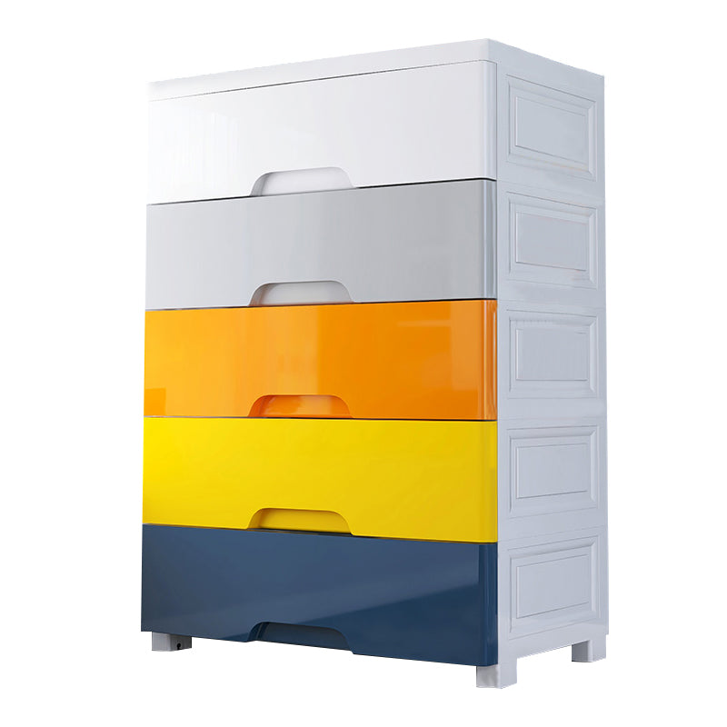 Modern Plastic Nursery Dresser Vertical Kids Furniture with Drawers