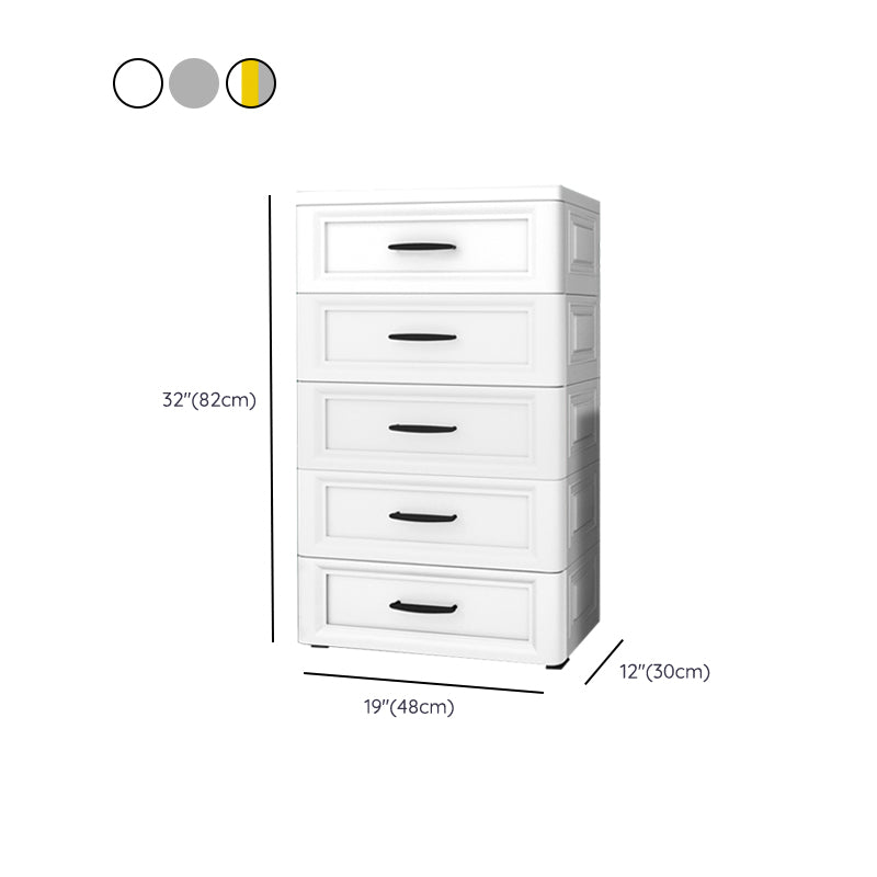 Modern Plastic Nursery Dresser Vertical Kids Furniture with Drawers for Bedroom