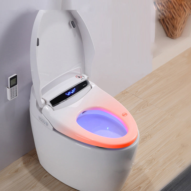 Contemporary Heated Seat Flush Toilet Floor Mounted White Urine Toilet for Bathroom