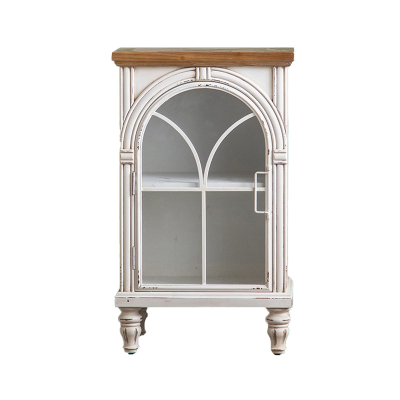 Glass Doors Display Stand Solid Wood Traditional Curio Cabinet