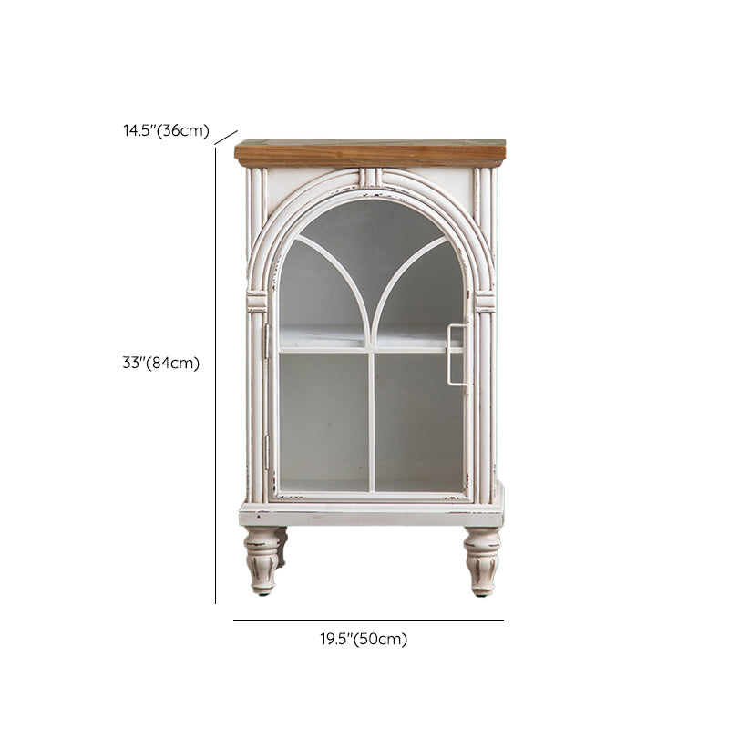 Glass Doors Display Stand Solid Wood Traditional Curio Cabinet