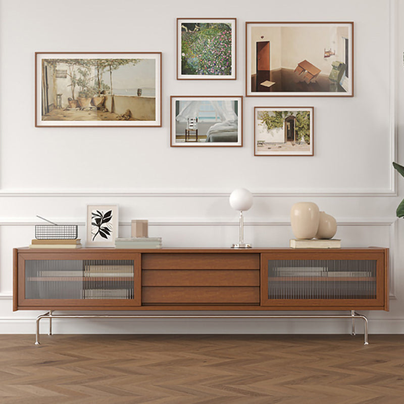 Scandinavian TV Stand Console Solid Wood TV Console for Living Room