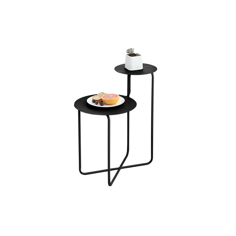 Contemporary Accent Table Nightstand Metal Bedside Cabinet for Bedroom